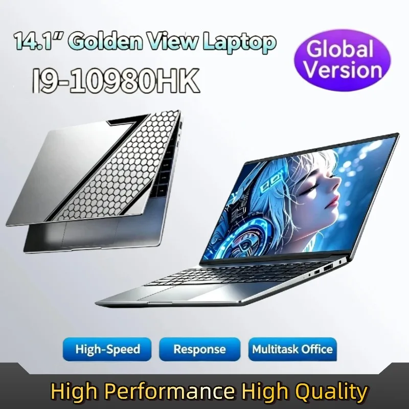 Business Laptops 14.1 inch Intel Core i9-10980HK Intel Notebook PC Ultra Slim Laptop 32GB RAM 1TB SSD For Office Games Computer