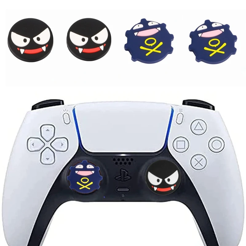4Pcs/Lot Cute Pokemon Thumb Stick Grip Cap Joystick Cover For Sony PS5 PS4 PS3 Xbox One/360 Slim Series X/S Switch NS Oled