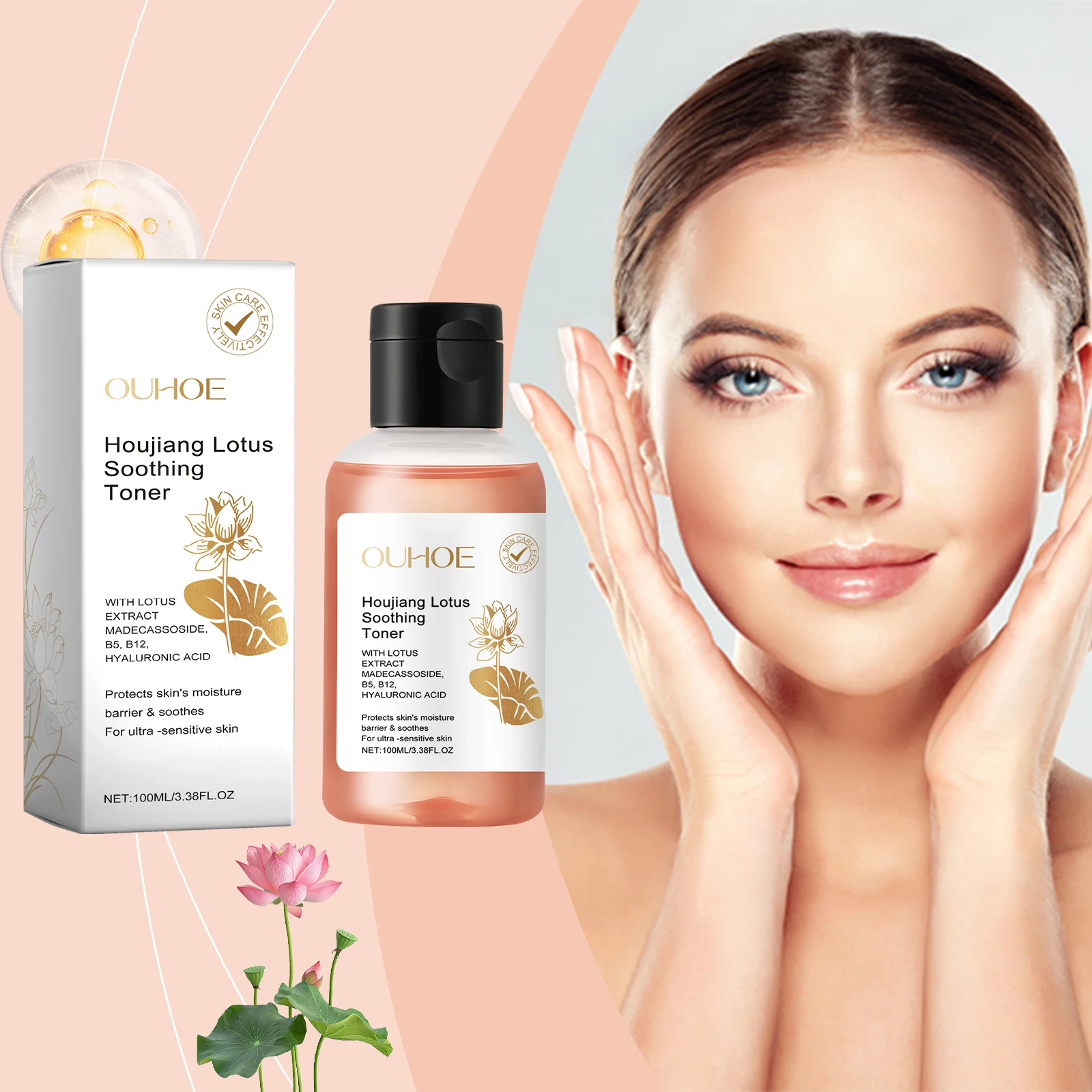 

Lotus Toner - Hydrating, Moisturizing & Soothing Facial Skin, Refining Pores & Brightening for Glowing Skin, Floral Face Essence