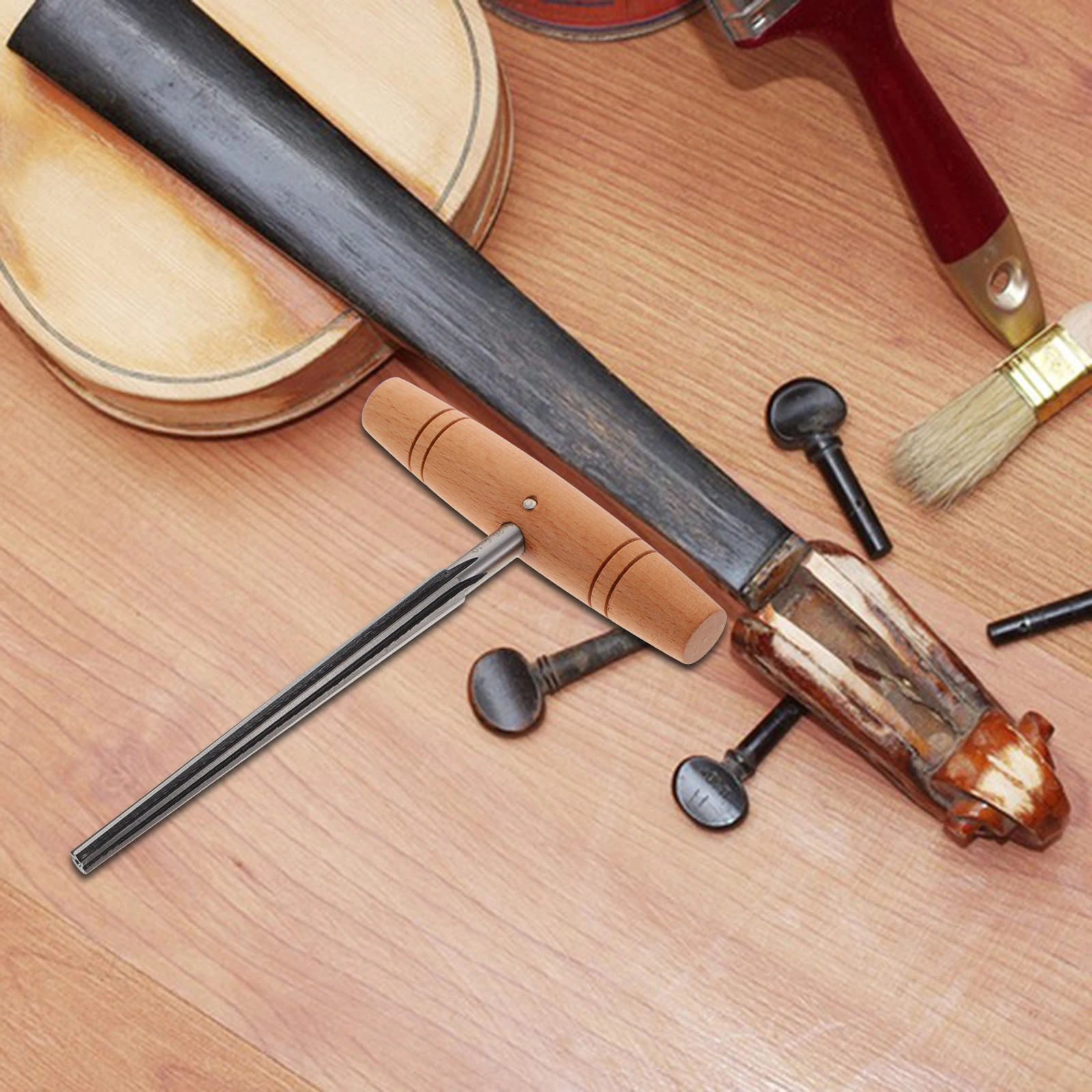 

Musical Instrument Reamer Tool Peghole for Guitar Cello Violin Peg Shaver Wood Handle Stainless Steel 2 Degree Taper