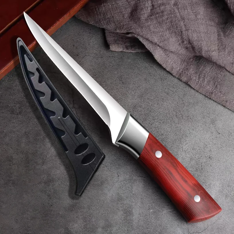 1/2/3-piece set of bone-picking knives, professional cutting knives with knife sleeves, peeling knives and meat slicing knives