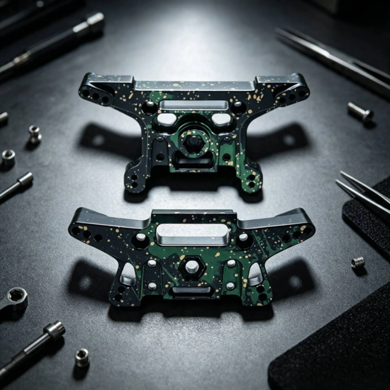 2 Pieces Shock Absorber Brackets Lightweight RC Car Brackets with Mounting Holes Damping Mounts Long-Lasting for Hobby Builders