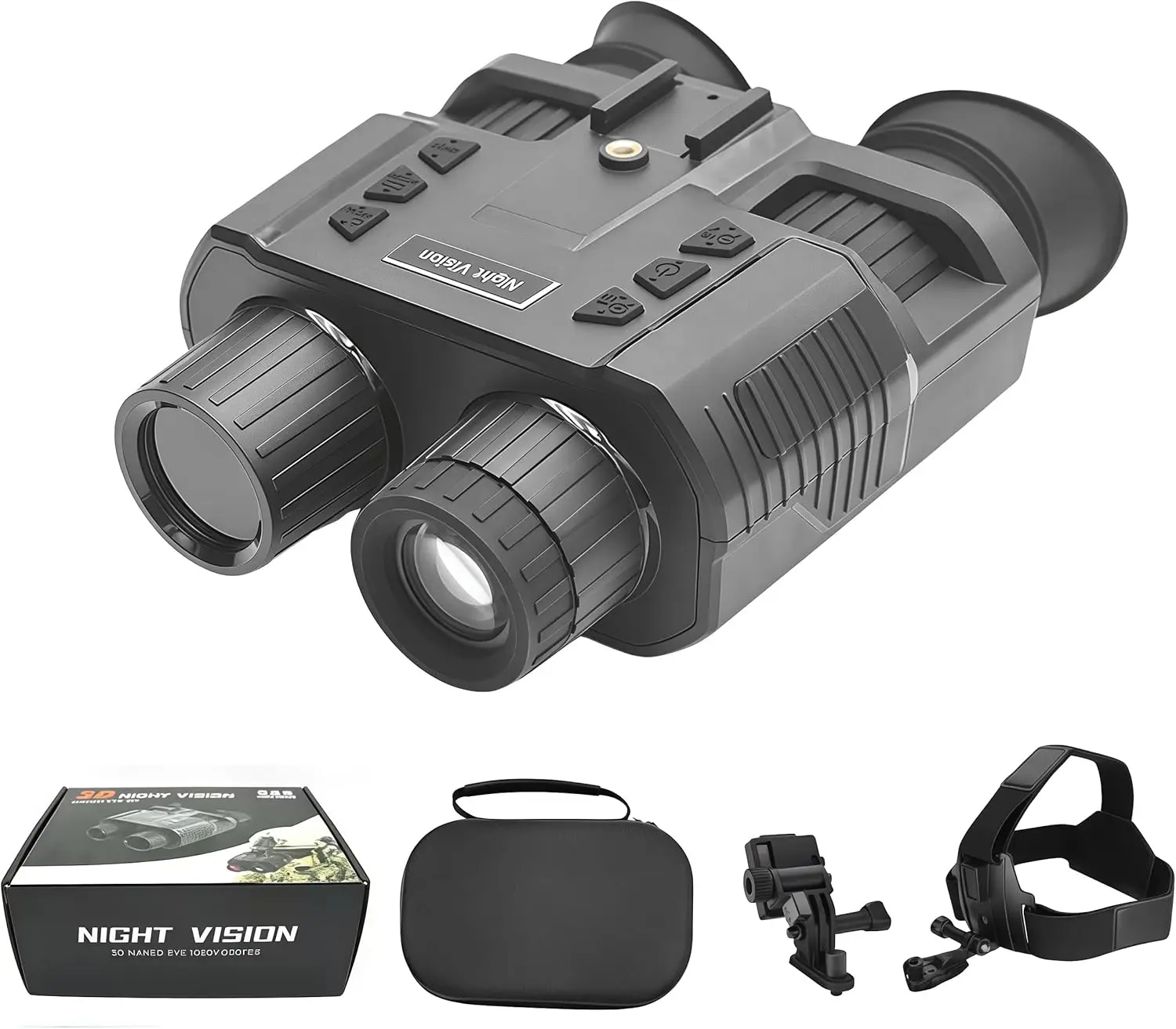 

Тактические инфракрасные бинокли ночного видения 4K HD для взрослых, 8-кратный зум, аккумулятор 3000 мАч, карта памяти 32 ГБ - Незаменимые товары для охоты и подарки