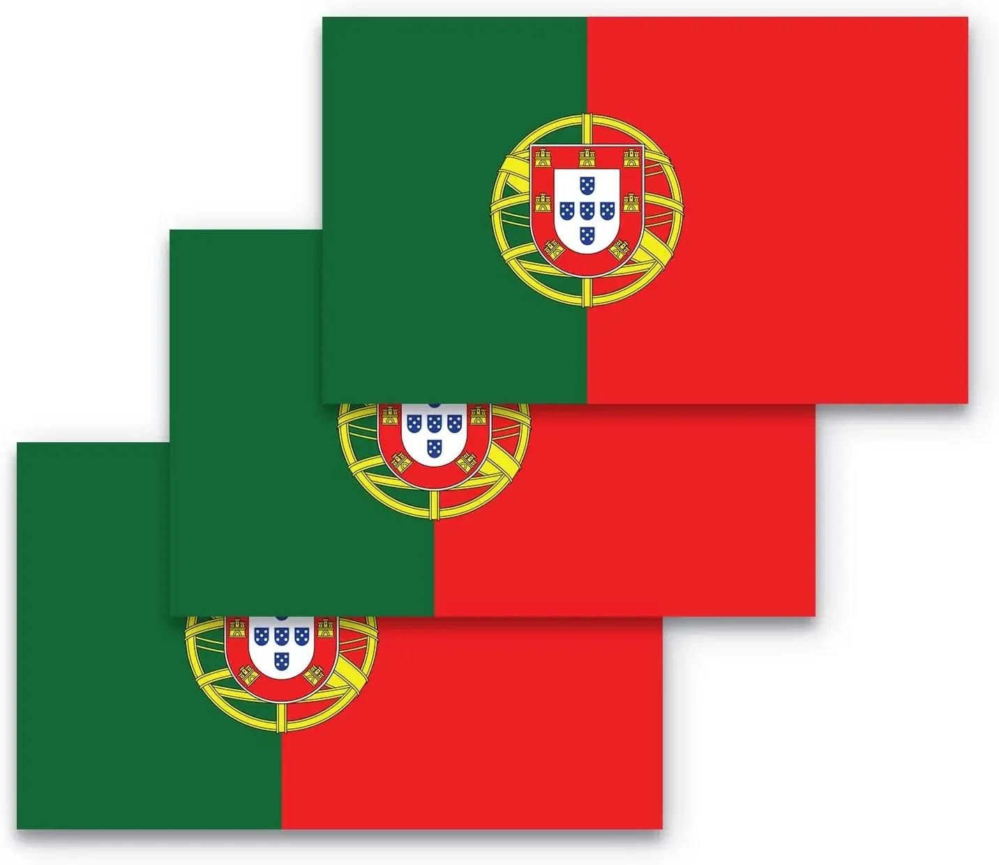 Portugal Flag Stickers Suitable for Car Motos doors and windows Computer Sticker Trolley Case Wall Bumper Waterproof