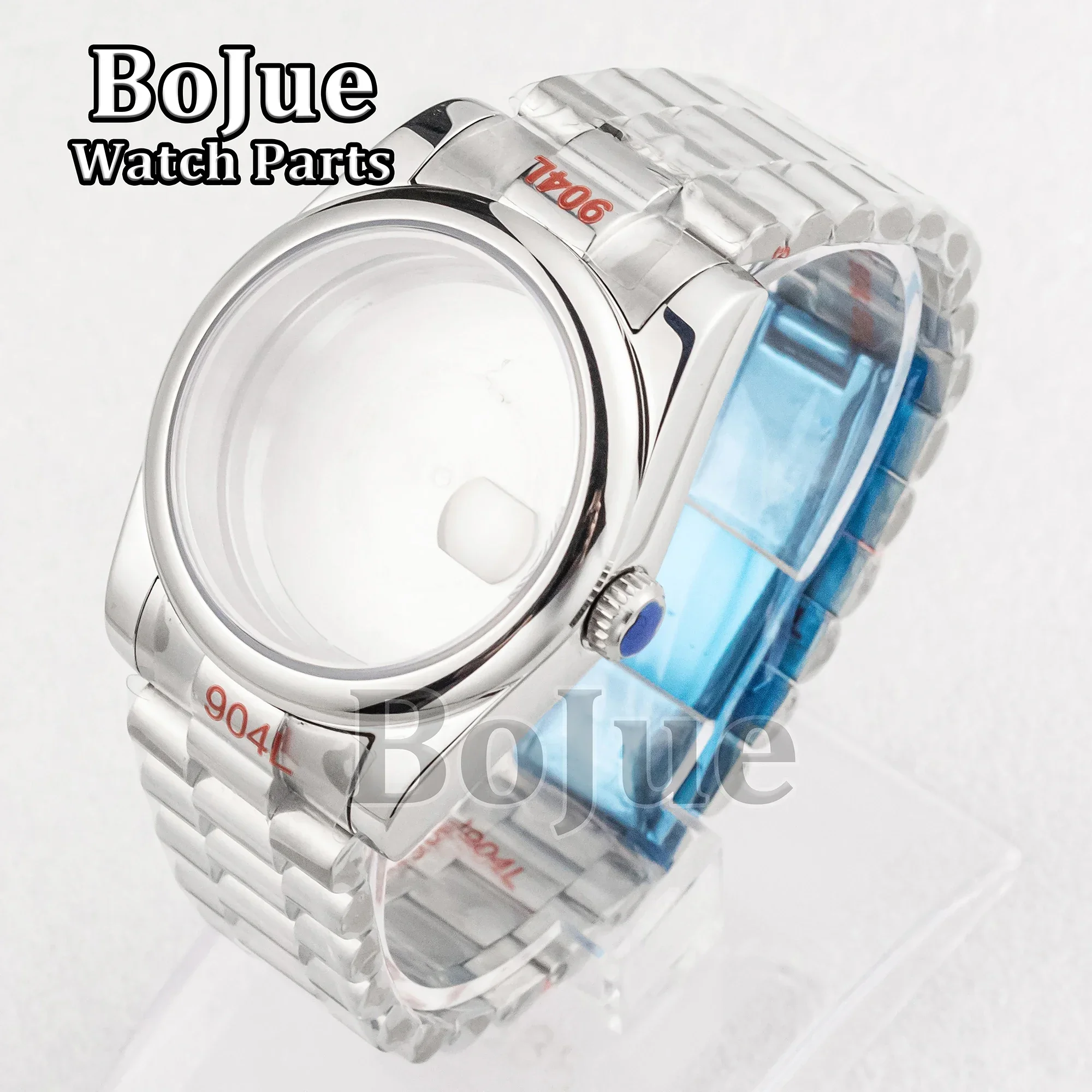 

36/39mm Stainless Steel Watch Case President Strap Bracelet Band For Datejust Seiko nh34 nh35 nh36 Movement 28.5mm Dial Parts