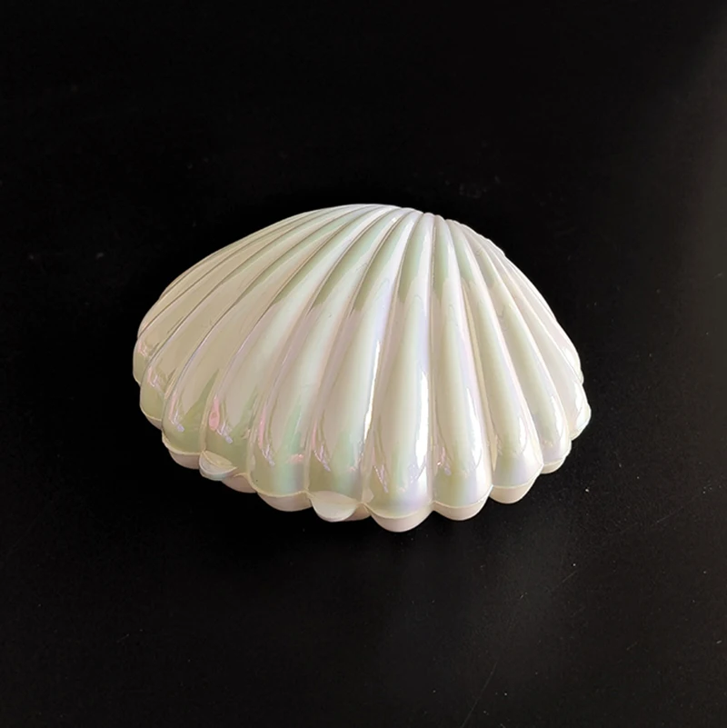 Boîtes à bonbons coquillages en plastique, emballage cadeau mignon, sacs de rangement de bijoux de maquillage, décor de fête, décor de faveur de mariage, 1 pièce