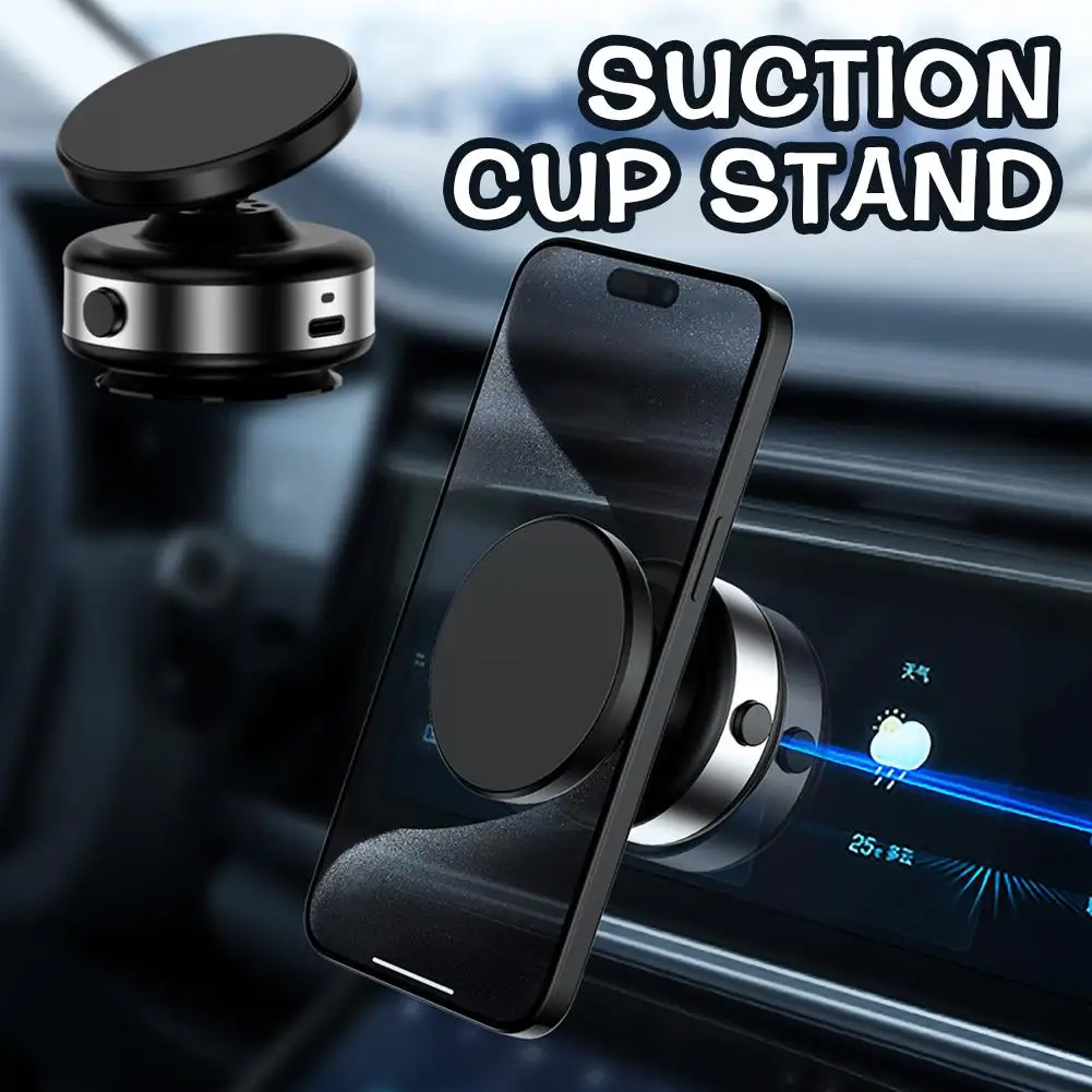 Electric Rotatable Vacum Car Holder For IPhone Magnetic Car Mount Vacuum Phone Holder For Navigation Live Stream