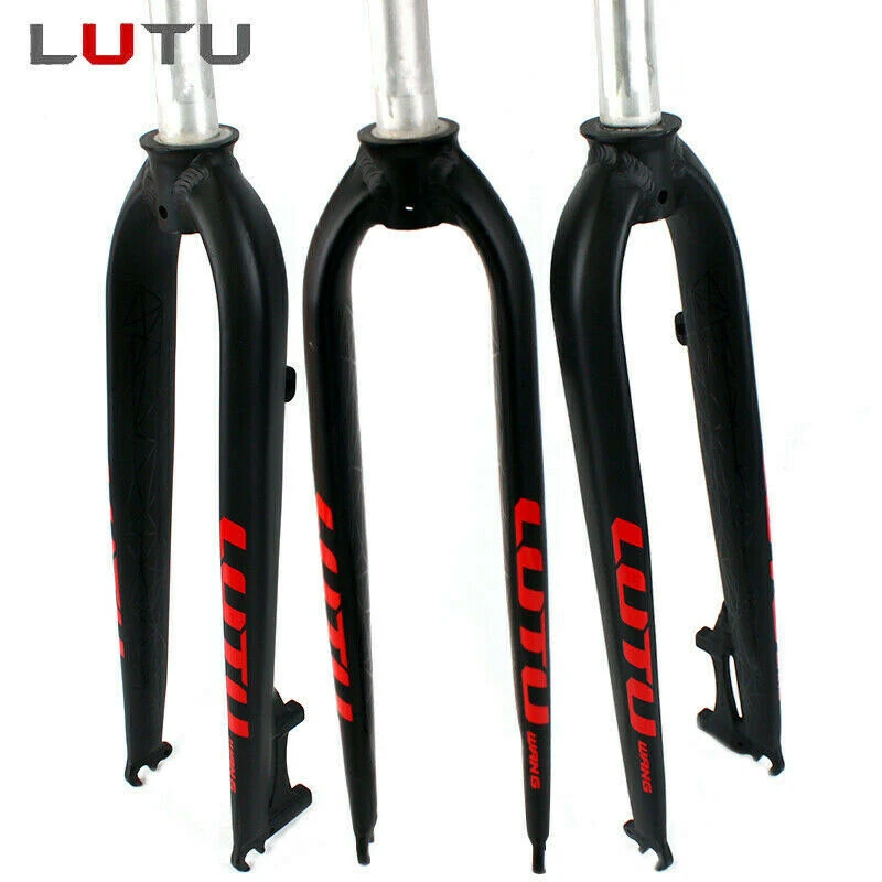 LUTU MTB Fork 26 27.5 29 Ultralight Bicycle Rigid Fork Aluminum Alloy Mountain Bike Forks Straight 9*100mm Bike Front Forks