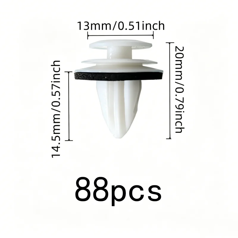 88 pcs Car Door Panel Clips, Cyan Plastic Material for Car Door Panel Fixing, Firm Snap-On Fit great for Vehicle Body