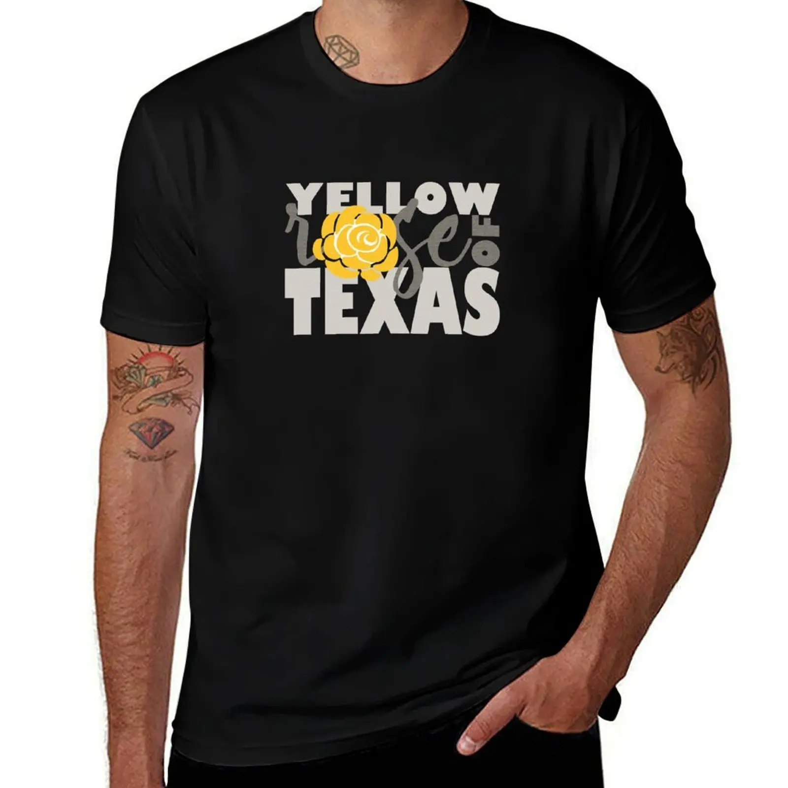 

Yellow Rose of Texas T-Shirt Big Size Simple T-Shirt