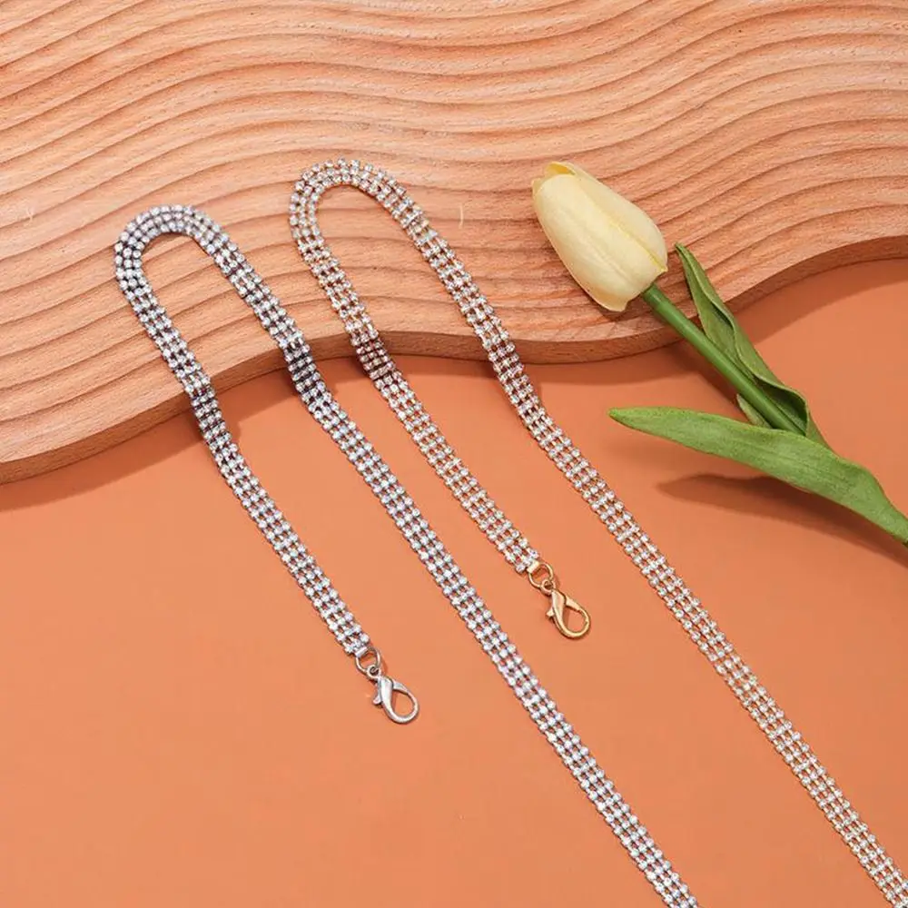 

Fashion Sparkling Rhinestone Waist Chain Adjustable Elegant Summer Belt Lightweight Rhinestone Decor Adjustable Belt Beach Wear