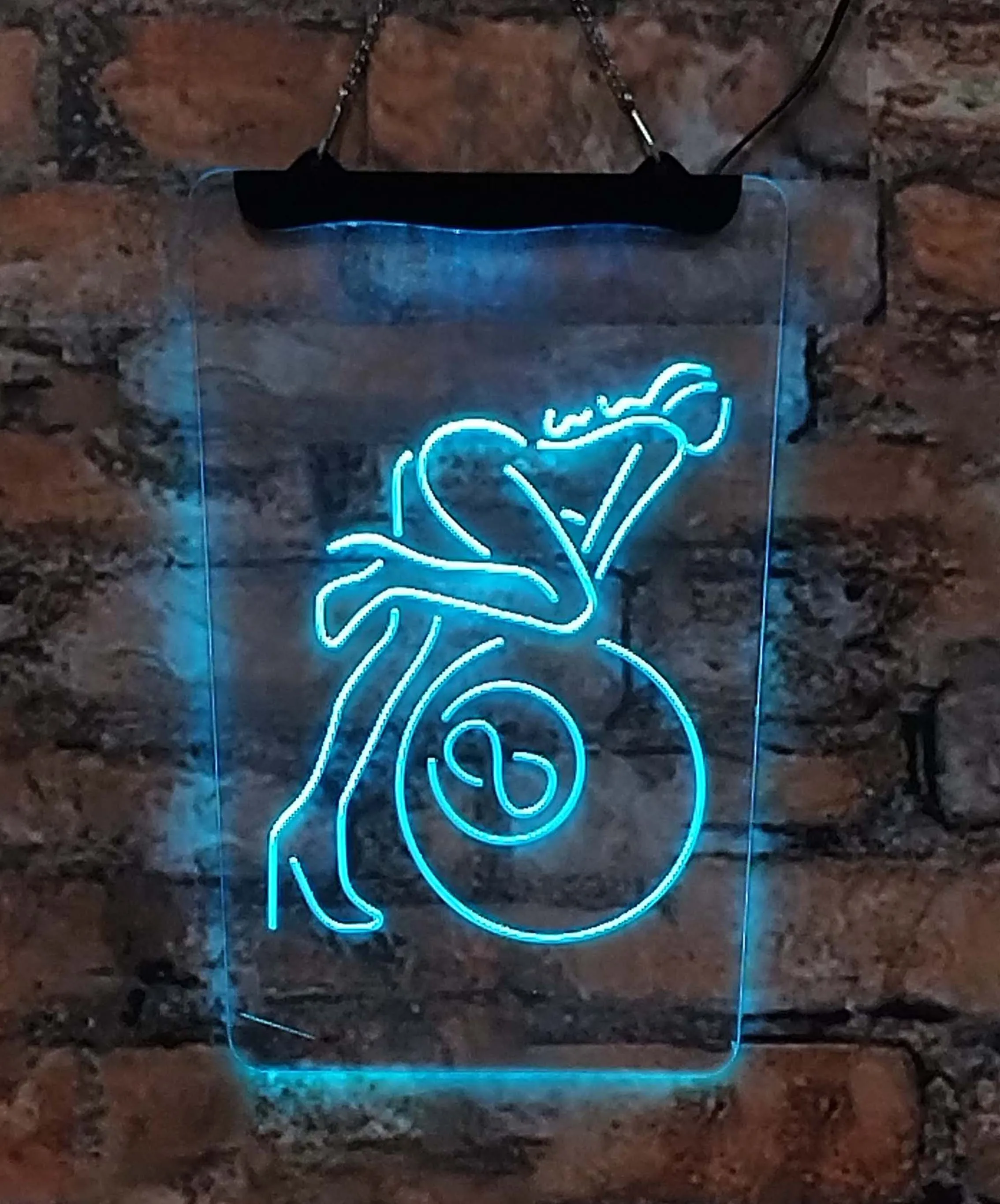 Women's billiards and snooker 8-ball room neon sign Acrylic board room decoration interior wall art red 20*30 for store parties
