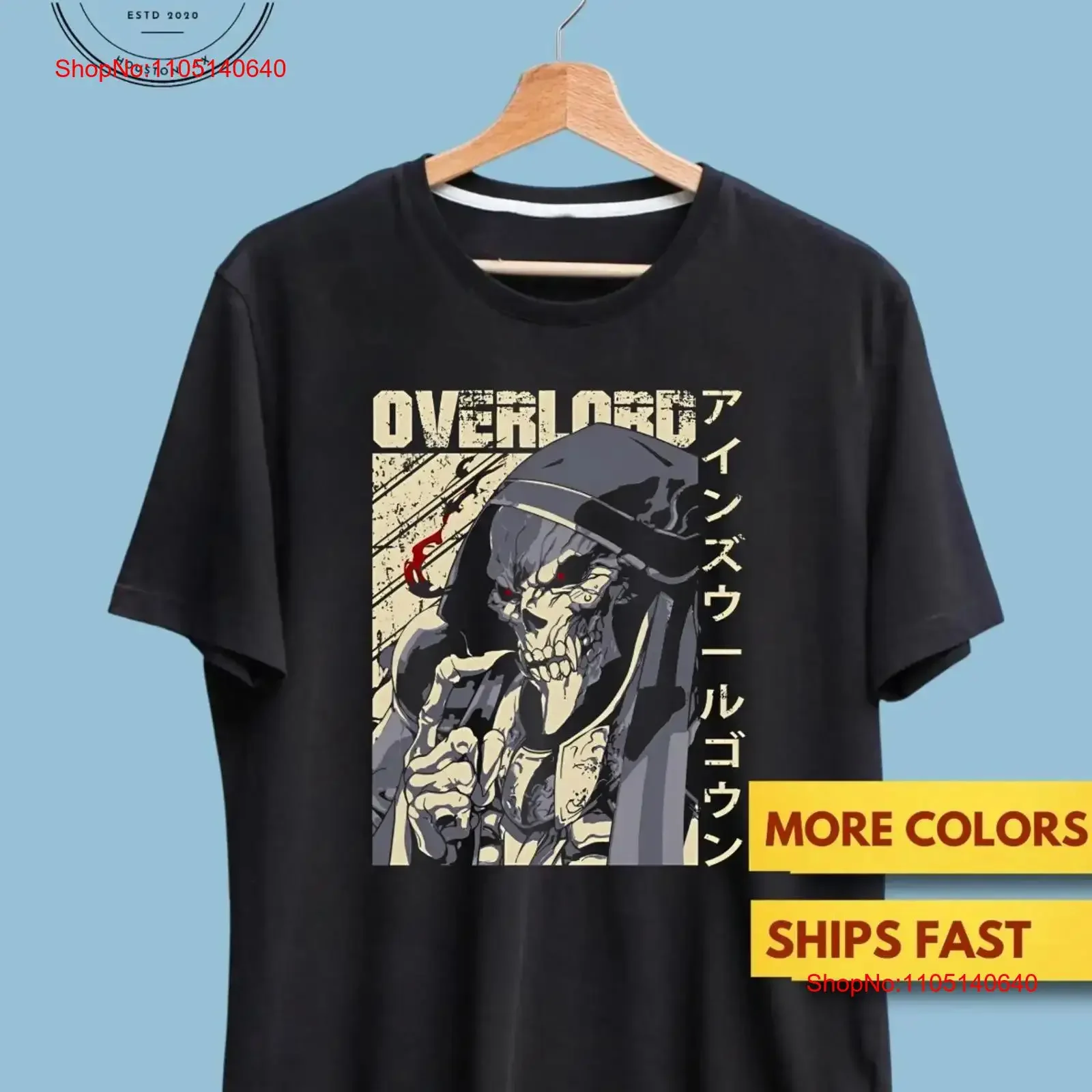 

Футболка Overlord Momonga, аниме, манга, японский косплей, винтажная, универсальная, стильная, дышащая, растянутая, слегка мягкая