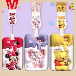 LinaBell Minnie Cartoon Long Strap Rotate Badge Reel, Trabalhadores Enfermeira ID Titular, Menina e Menino, Titular do cartão de nome retrátil, Acessório