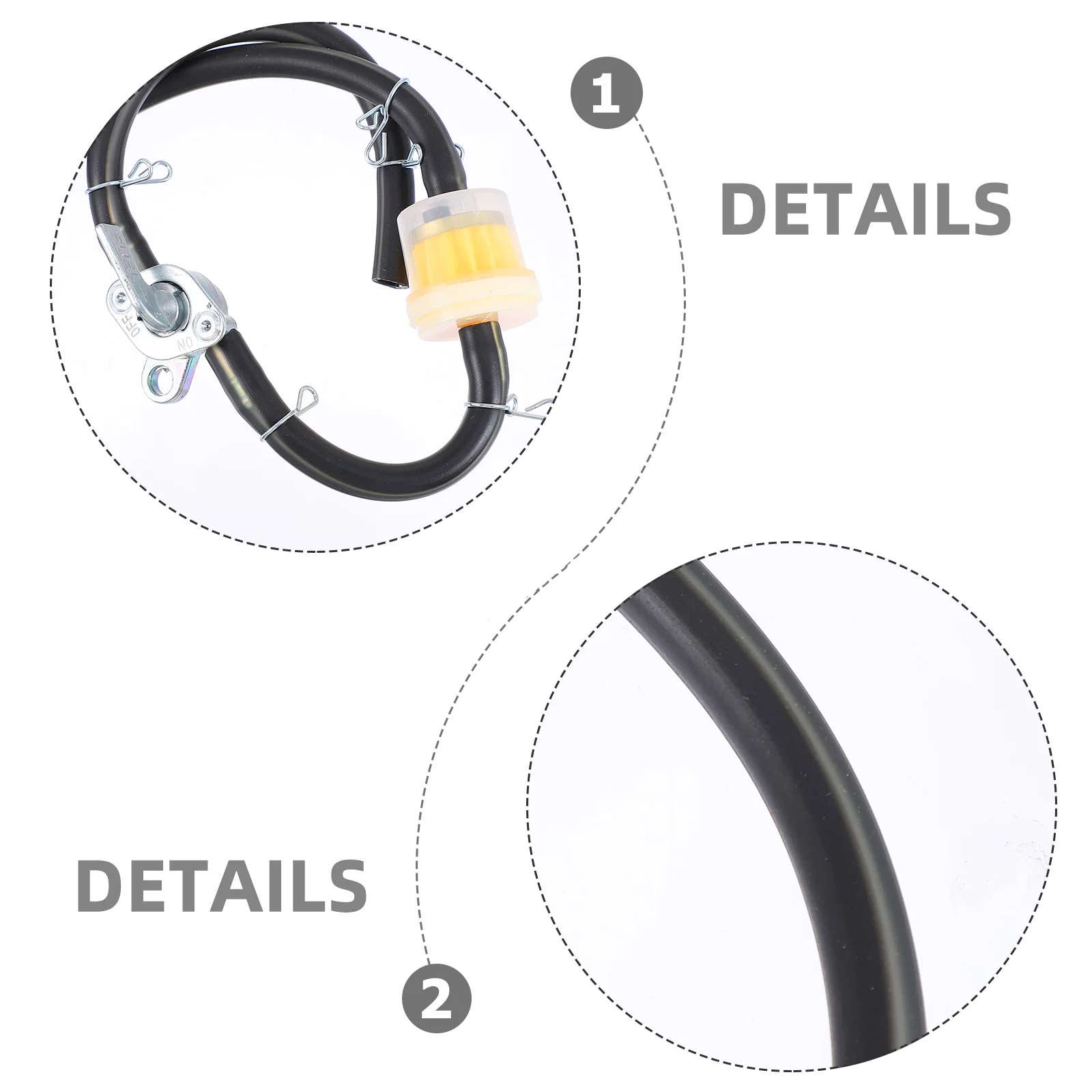 

Plastic Aluminum Fuel Tank Taps Filter Pipe for Scooter Mopeds ATVs Dirt Bikes Go Karts Petrol Switch Water Separator Combustion