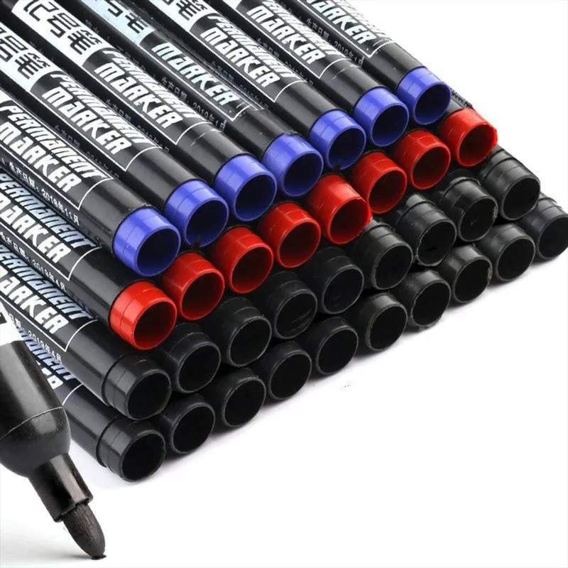 5/3pcs Oily Big Head Pen Black Marker Pen Single Head Marker Pen  Express Warehouse Logistics Manufacturer Wholesale