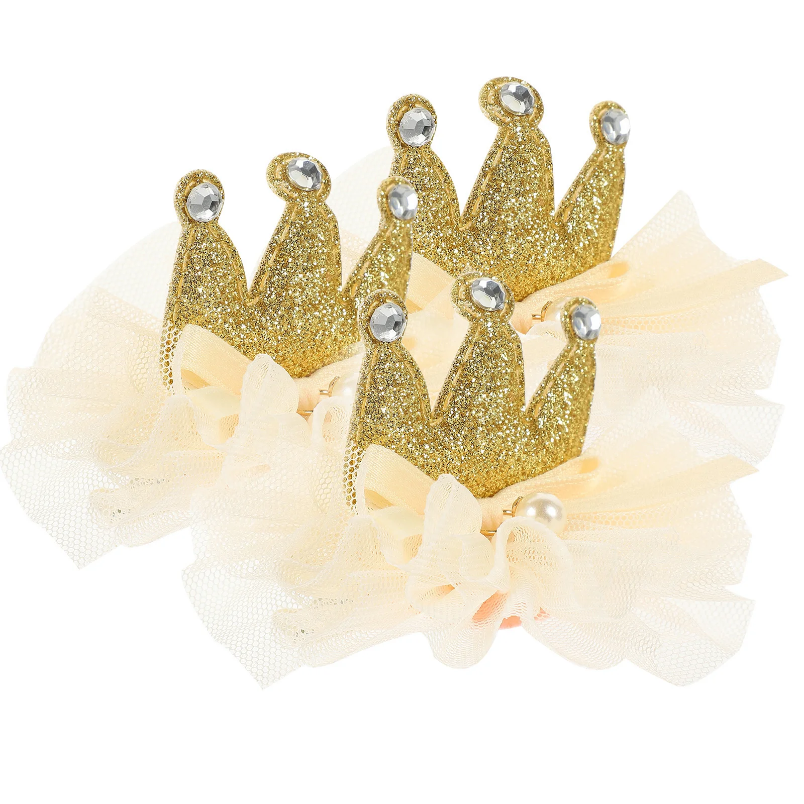 

3pcs Girl Crown Pin Cute Baby Hair Clips Kids Birthday Crown Christmas Festival Hair Accessories Durable Lovely Decorative Pins