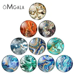 Art Colorful Resin Texture Paintings 12mm/14mm/18mm/20mm/25mm/30mm Round photo glass cabochon demo flat back Making findings
