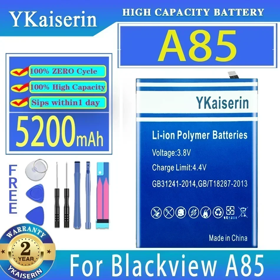 

Аккумулятор YKaiserin A85 (Li416587JLY) 5200 мАч для Blackview A85 Bateria
