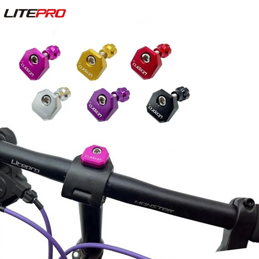 

Litepro для Brompton Dahon, крепежная крышка для велосипедной головки, быстросъемная верхняя крышка, зажим для замка, складной вынос велосипеда, безопасная QR-пряжка