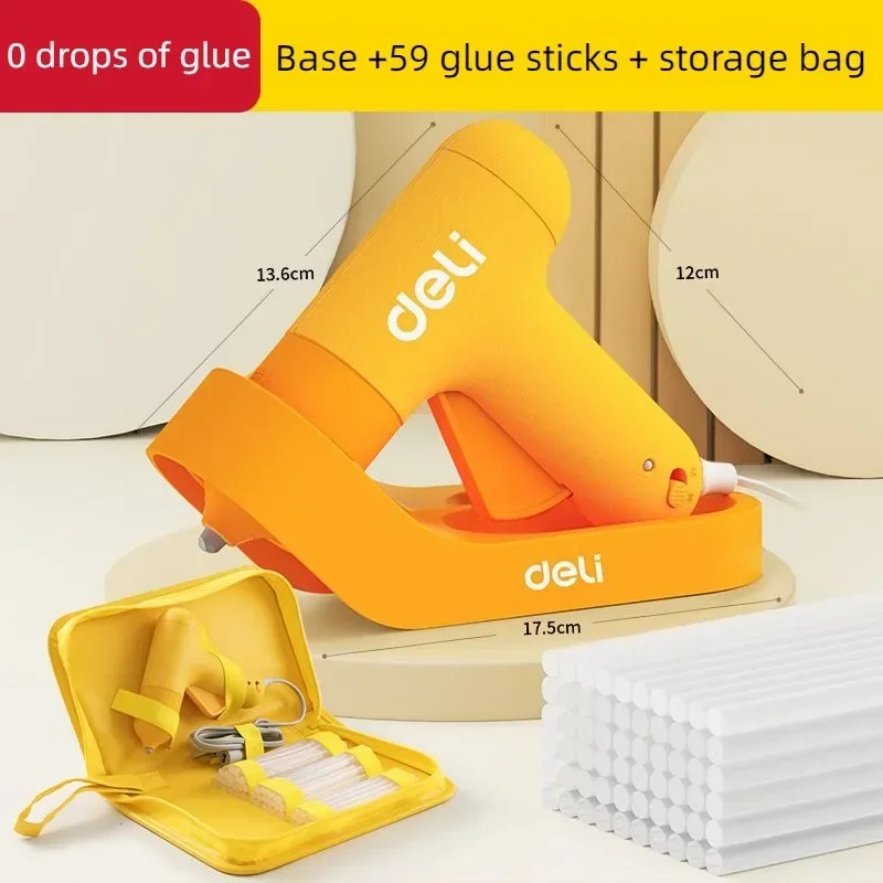 

Deli-Hot Melt Glue Gun with Transparent Glue Stick, Mini Gun, Home Electric, Heat Temperature, Repair Tool, Special Stick Set