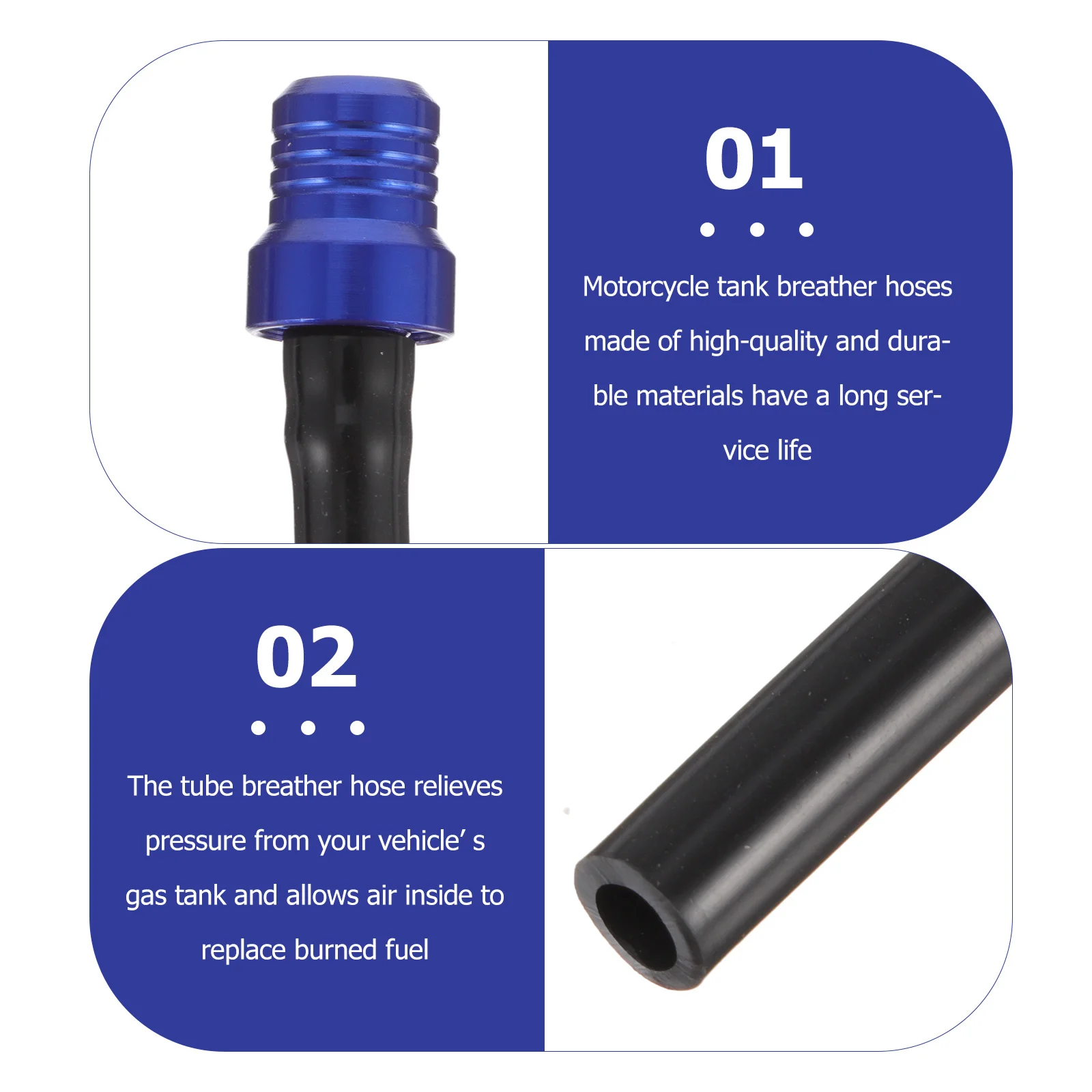 6 قطعة خزان للدراجة النارية خرطوم الاستراحة دائم الوقود تنفيس أنبوب ل Atv على الطرق الوعرة دراجة نارية الهواء تخفيف الضغط طريقة واحدة صمام الوقود الغاز #2