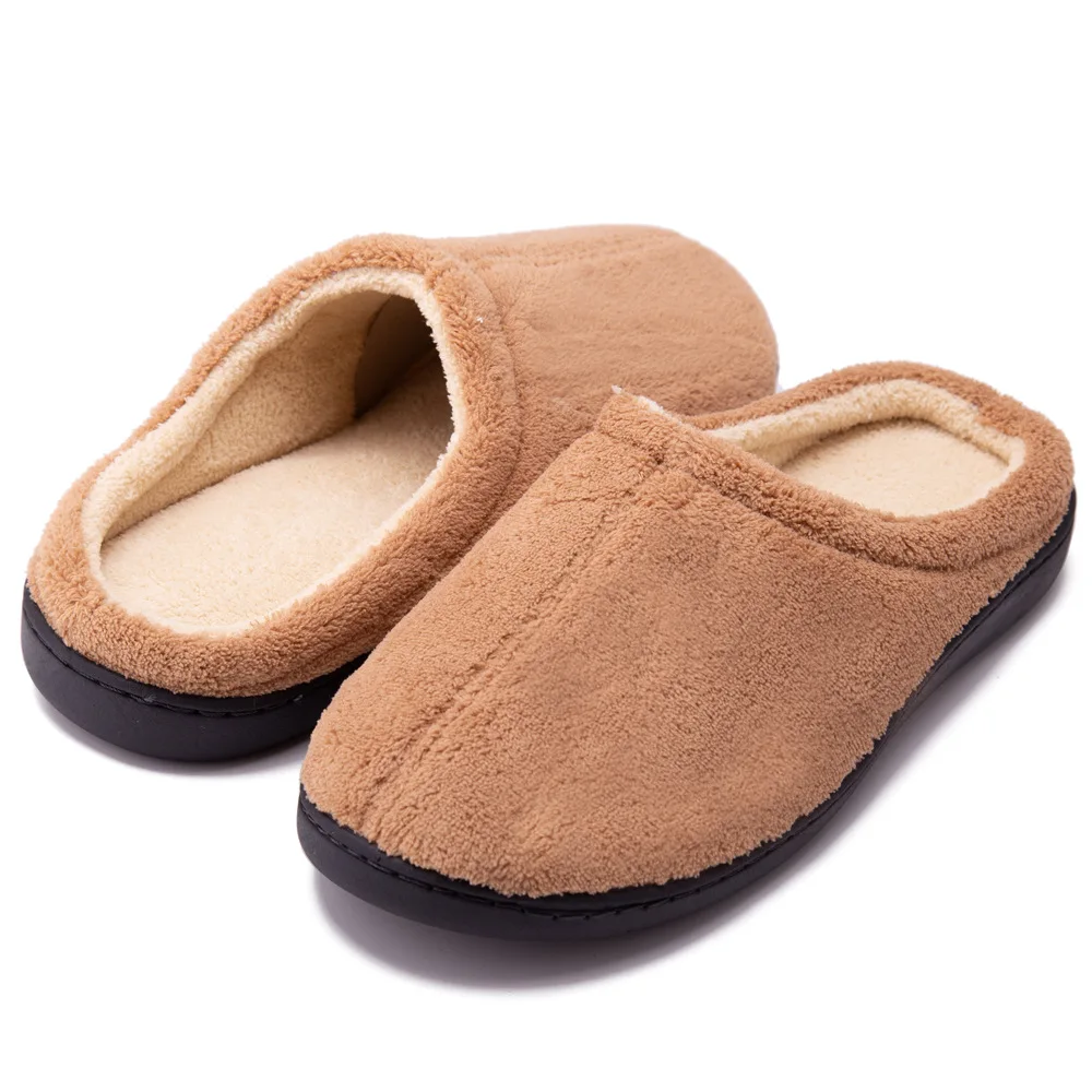 HQF UG Slow Rebound Gel Slippers Memory Sponge Five Finger TPR Compound Cloth Indoor Winter Warm Home Shoes Plus Size 45 46 47