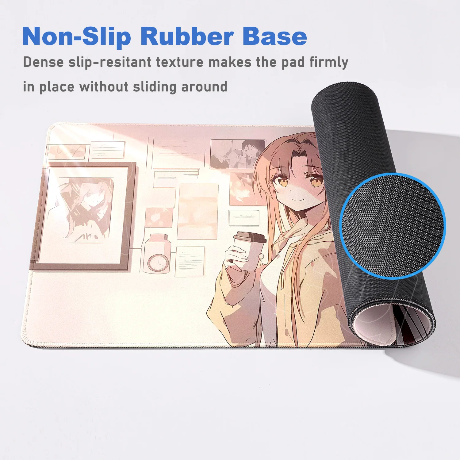 جديد حار أنيمي ساو حصيرة مكتبية Kawaii فتاة Asuna ماوس الوسادة كمبيوتر محمول الألعاب مكتب الكمبيوتر لوحة المفاتيح منصات الجدول كبير المطاط ماوس #5