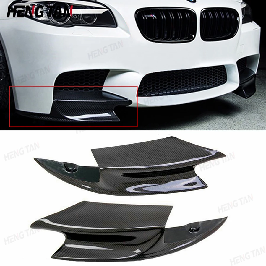 High quality Carbon Fiber wrap angle For BMW F10 F18 M5 2011-2016  Car Front Bumper Splitter Corner Trim Cover Front Chin