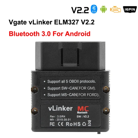 BT OBD2 сканер Vgate vLinker MC + BLE ELM327 для Android/IOS/Windows ELM 327 wifi