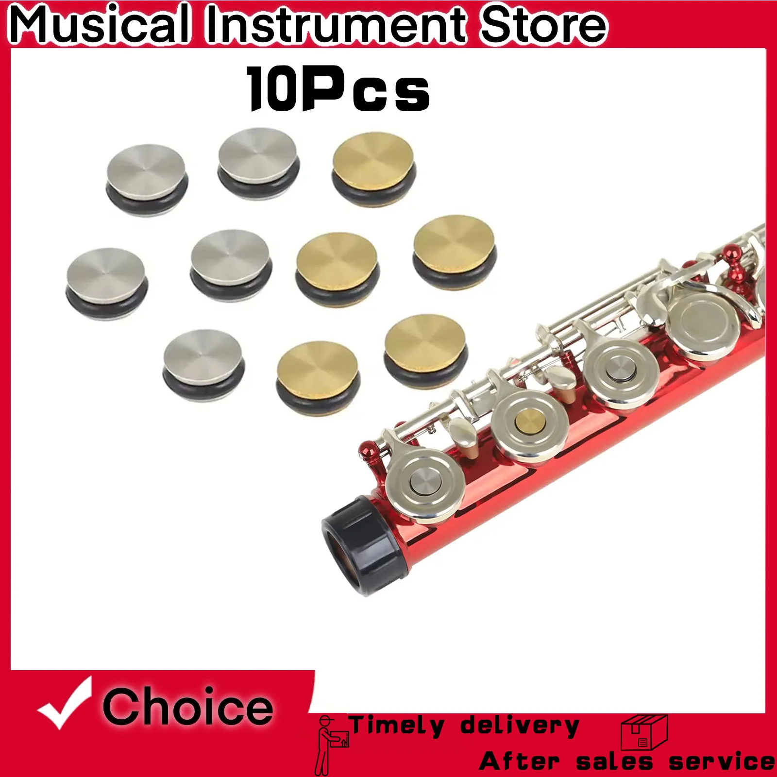

IRIN 10 шт. заглушка для звукового отверстия для флейты, крышка с открытым отверстием для флейты, универсальные музыкальные запасные части для пикколо, аксессуар для деревянных духовых инструментов