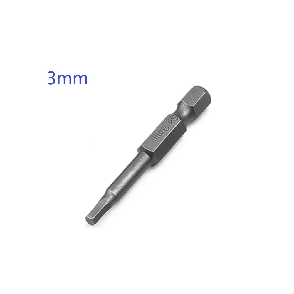 Punta de destornillador magnético, broca eléctrica Hexagonal de acero de aleación, vástago hexagonal de 1/4 pulgadas, longitud de 50mm, piezas de herramientas, 1 ud.