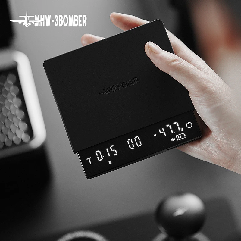 MHW-3BOMBER Cube Coffee Scale 3.0 Pro Smart Coffee Scale with Flow Rate Display Timer Barista Pour Over Scale Barista Tools