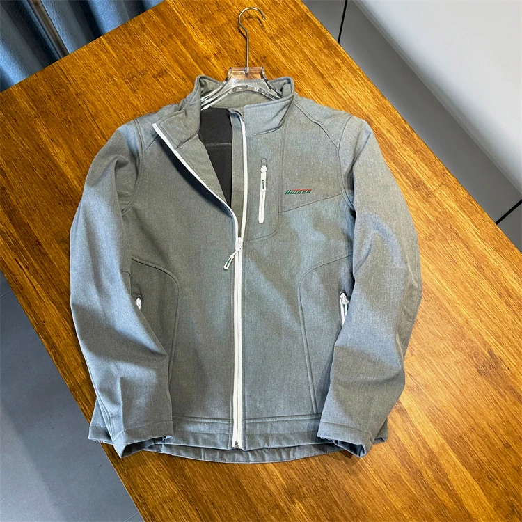 

Men's Racing Outdoor Fce Lined Casual Jaet Waterproof Warm Soft ell Spring Autumn Wearable Stand Fit Long Sve Coat