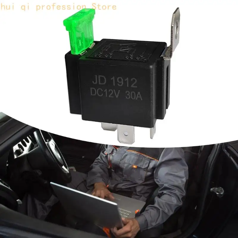 Universal DC12V 30Amp Kfz-Relais mit integriertem Sicherungsschutz 4-Pin SPST für verschiedene Fahrzeugmodelle H8WE – Detail 10