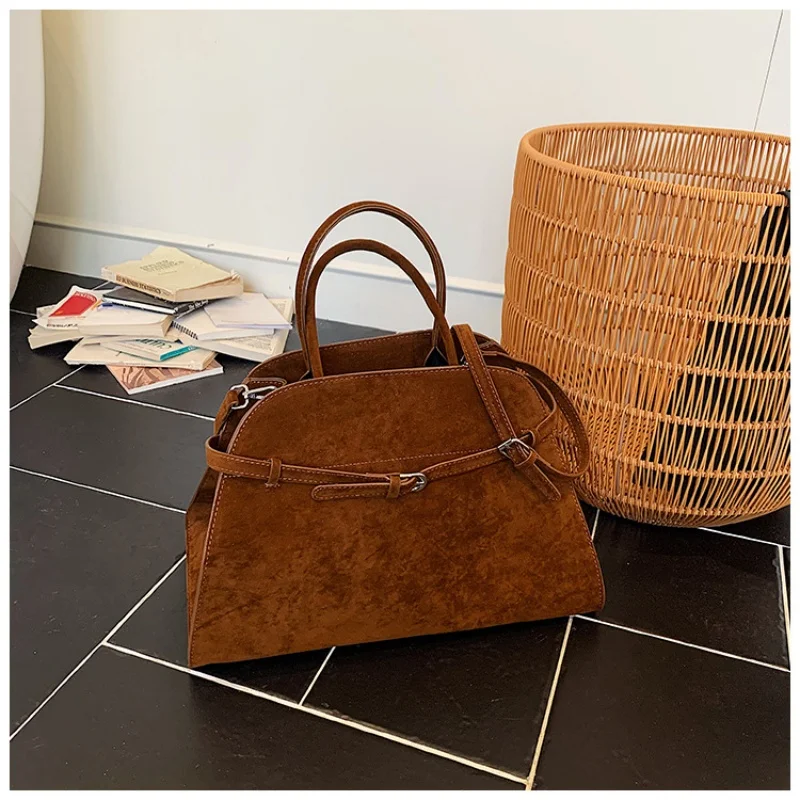 Dome Shaped Structured Handbag, Top Handle with Belt Detail, Multi-Way Carry Everyday Bag