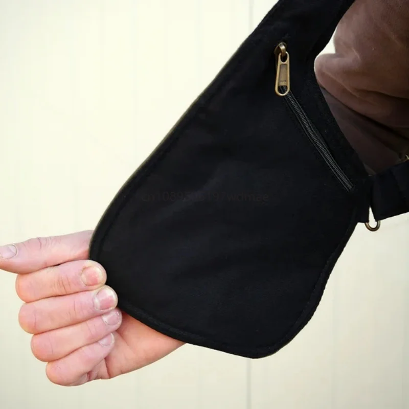 Mittelalterlicher Steampunk-Schulterrucksack, Vintage-Stil, doppelte Unterarm-Geldbörse, Tasche, Anti-Diebstahl-Holstertasche, wirtschaftlich