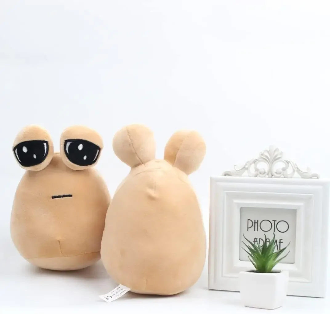 Pou-muñeco de peluche de 22cm/8,6 pulgadas, muñeco de animales de peluche Kawaii, figura de juego caliente, regalos para fanáticos y niños