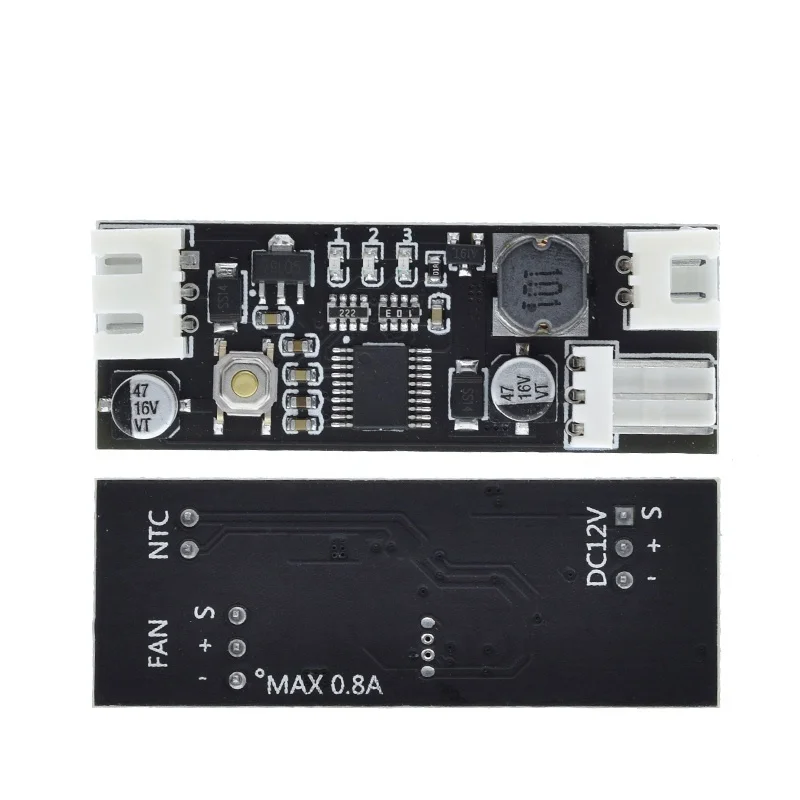 Single 12V 0.8A DC PWM 2-3 Wire Fan Temperature Control Speed Controller Chassis Computer Noise Reduction Module NTC B 50K 3950