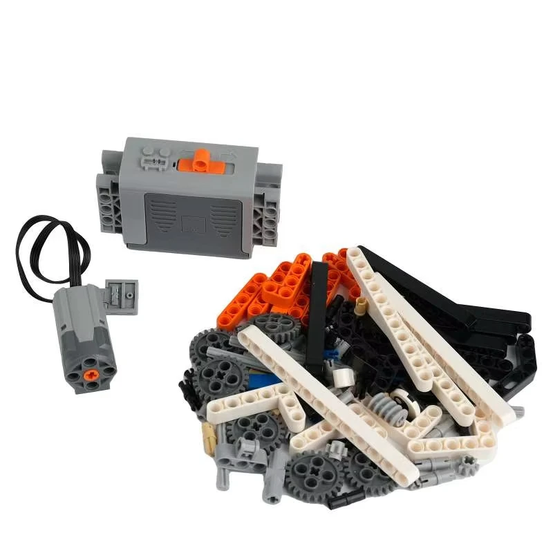 Conjunto de blocos de construção de robô andando hexapod tecnologia biônica motor de energia educação diy moc bloco de construção infantil brinquedo presente