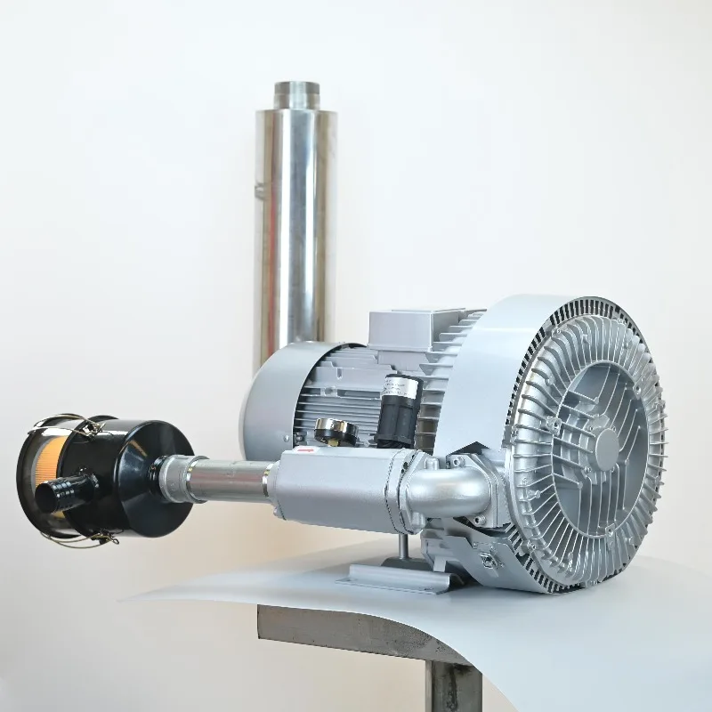 Two-stage vacuum pump - 420mbar 320m3/h vortex ring, regenerative blower for panel saws