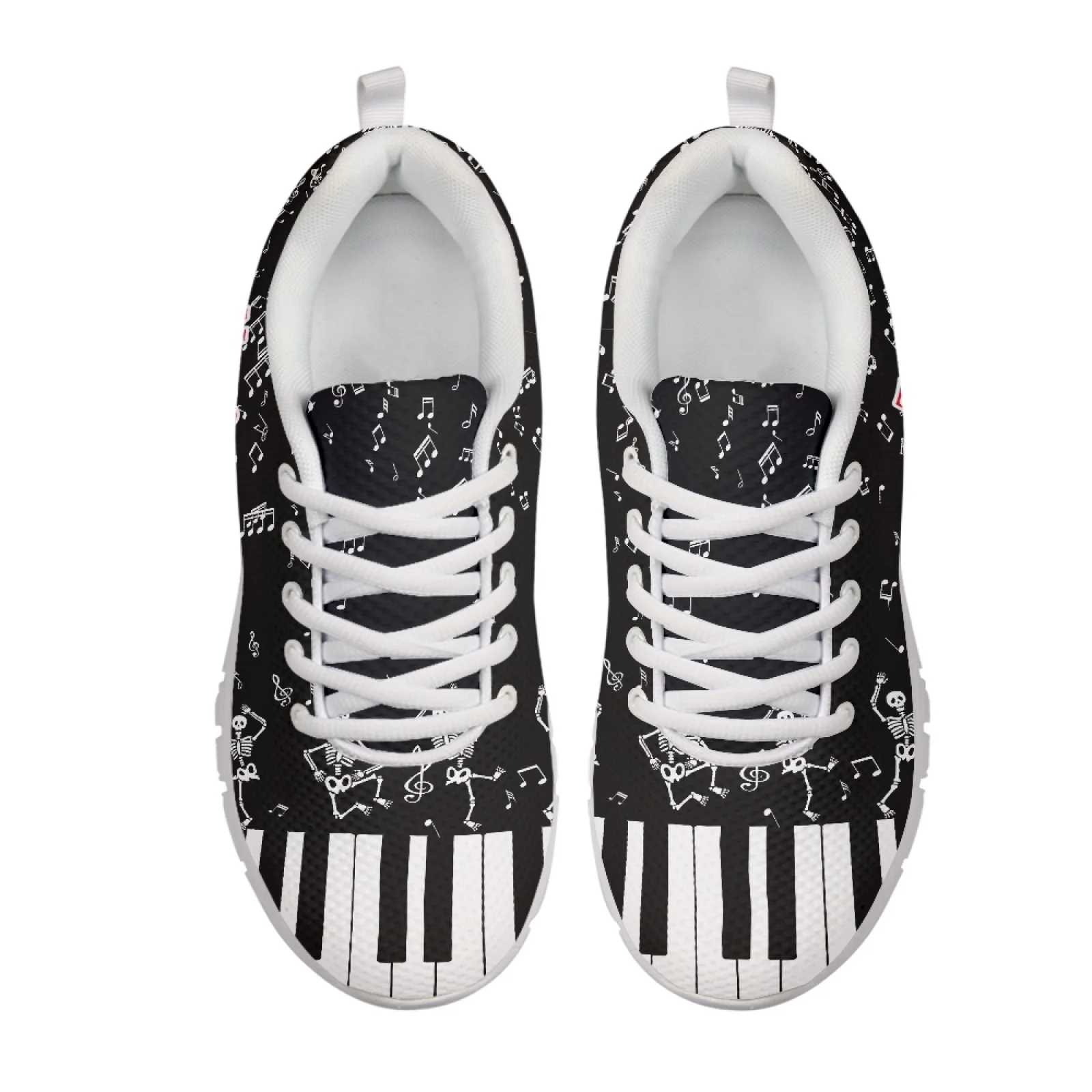 Coloranimal Piano Dancing Lace up Fashion Sneakers, Mesh and EVA Sole Breathable Athletic Trainers New Arrival