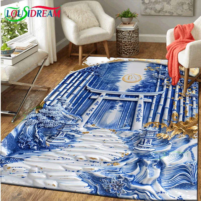 

Gold Forest Sanctuary Porcelain Entrance Carpets for Kitchen Floor Bedroom Rugs Home Decor Decoration Doormat Outdoor Room Foot