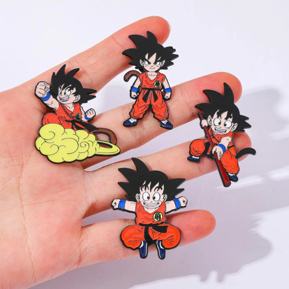 Cute cartoon metal brooch, DIY Wukong pin, accessory for dolls, anime, Halloween, unisex bag decoration pin