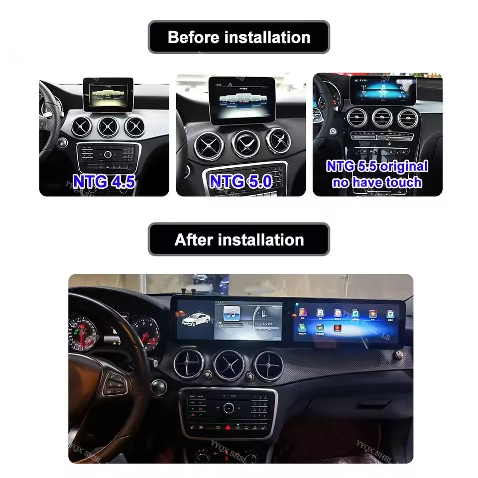 For Mercedes Benz W205 GLC C a Class W447 2015-2024 Car Radio Navigation GPS Multimedia Player Carplay Dual Screen Interaction