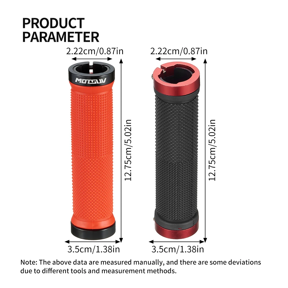 MOTSUV Bicycle Grips MTB Bike Handlebar Grip Rubber Non-slip damping Aluminum Bilateral Lock Cycling Bmx BIke Grip Bicycle Parts