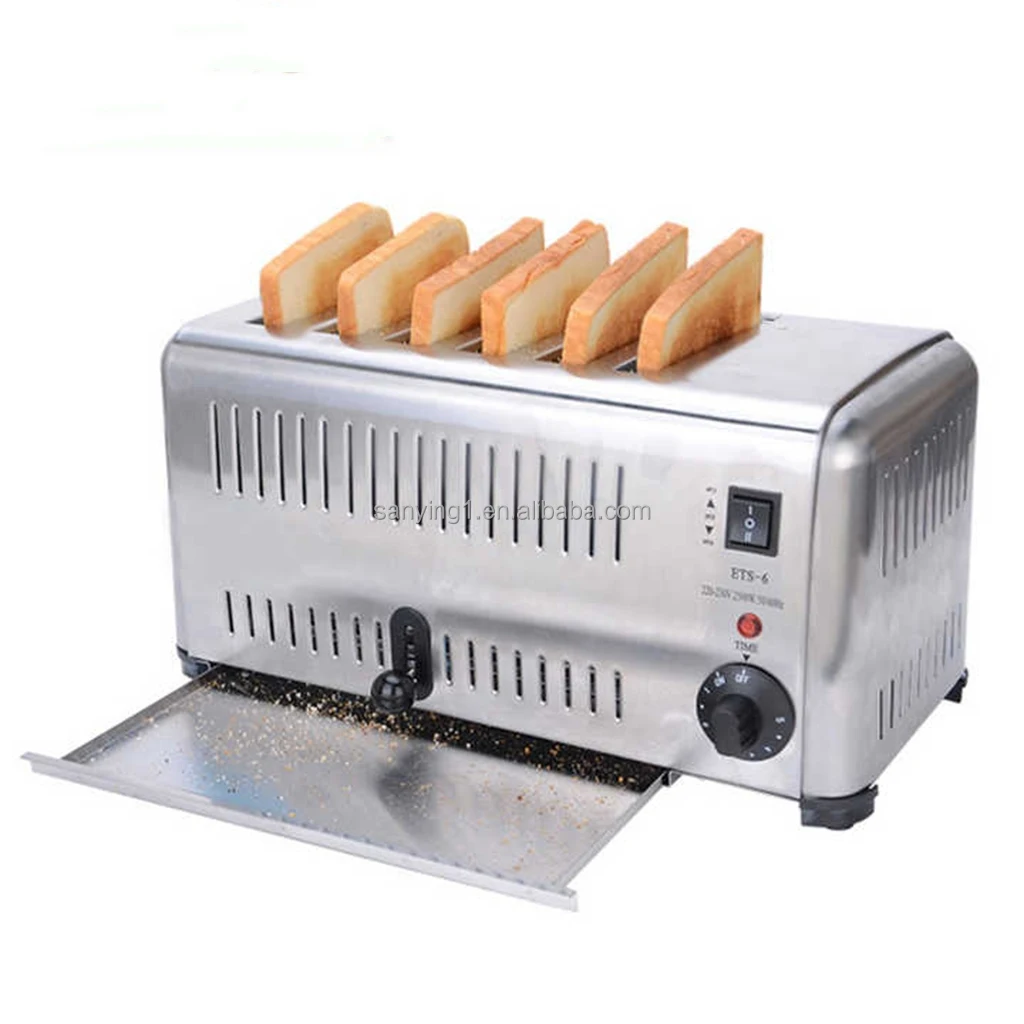 Commercial Small Electric Sandwich Toaster 6 Slice Pop Up Smart Toaster