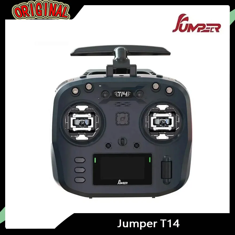 

Радиоконтроллер Jumper T14, 2,4 ГГц, 915 МГц, 1 Вт, ELRS VS-M, подвесы с ЧПУ, 2,42 дюйма, OLED EdgeTX для FPV Racer Drone