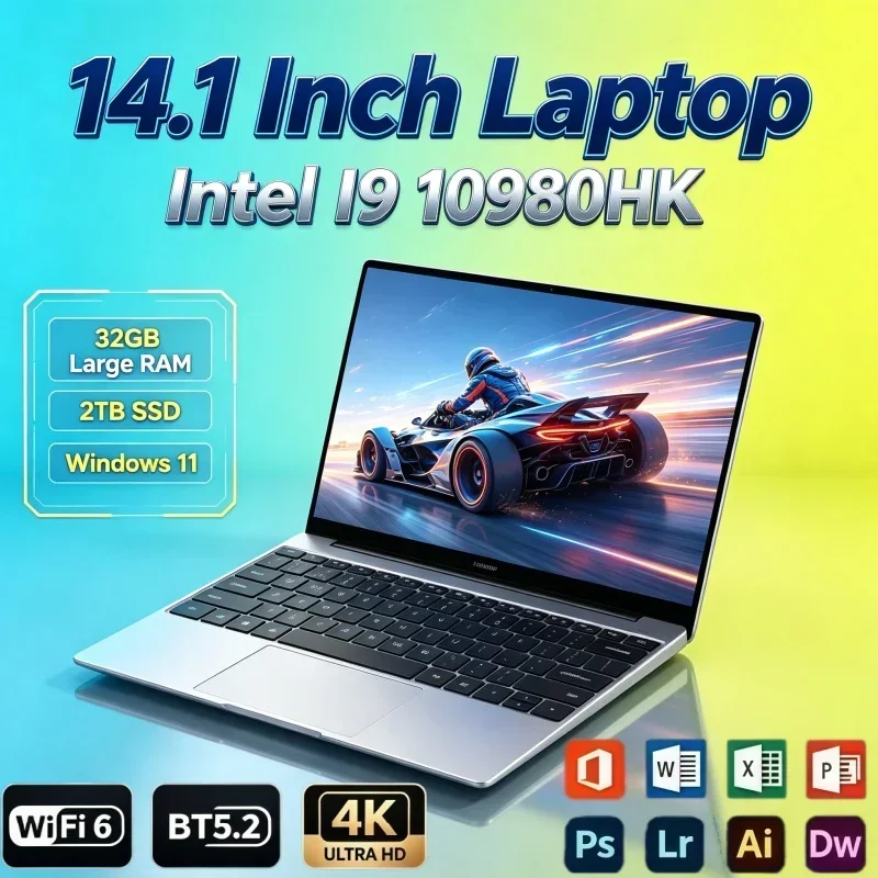 2026 Latest Version 14.1 Inch Laptop Intel Core I9‑10980HK 32GB RAM 2TB SSD Windows 11 Practical Notebook For Home Daily Use