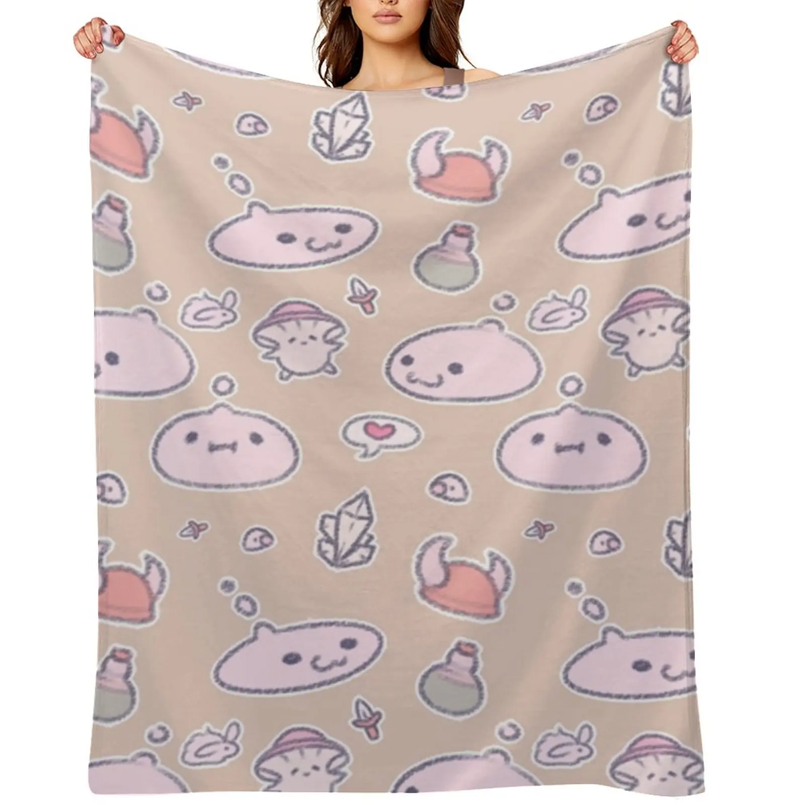 

Ragnarok Online Pattern Throw Blanket Decorative Sofas Furrys Sofa Throw decorative Blankets